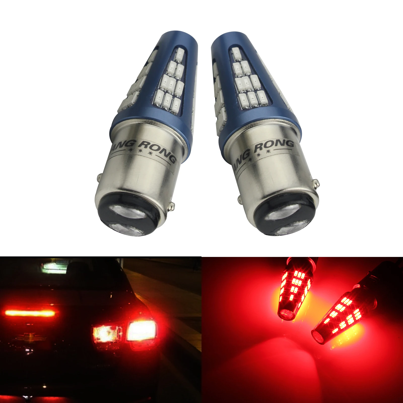 ANGRONG 2x1157 BAY15d 380 48 SMD светодиодный ная лампа босветильник задний стоп сигнал