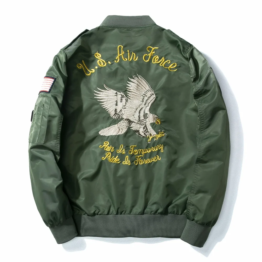

Air Force Fly Flight bomber jacket Embroidery Spring Autumn Retro Classic Men's Jacket Coat