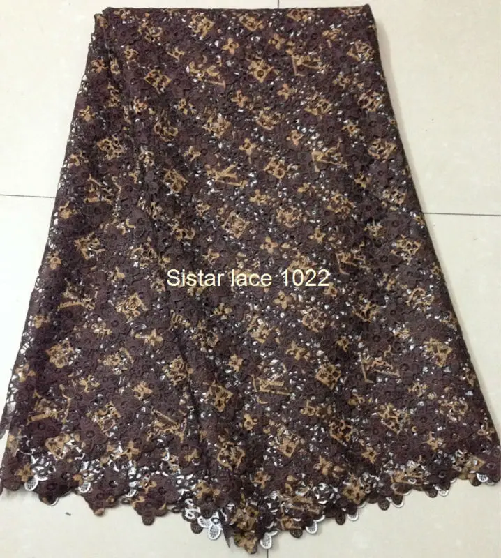 Африканская гипюр кружевная ткань шнур кружево для свадьба платье 5 ярдов / серия