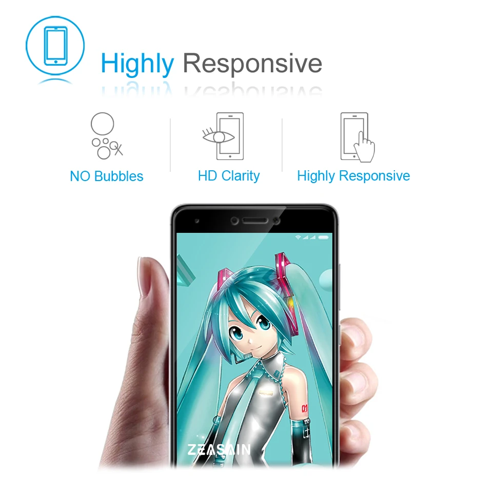 ZEASAIN полное покрытие закаленное стекло для Xiaomi Redmi Note 4X4 Xiomi Redmi Note4X Note4 Pro Prime Защитная пленка для экрана