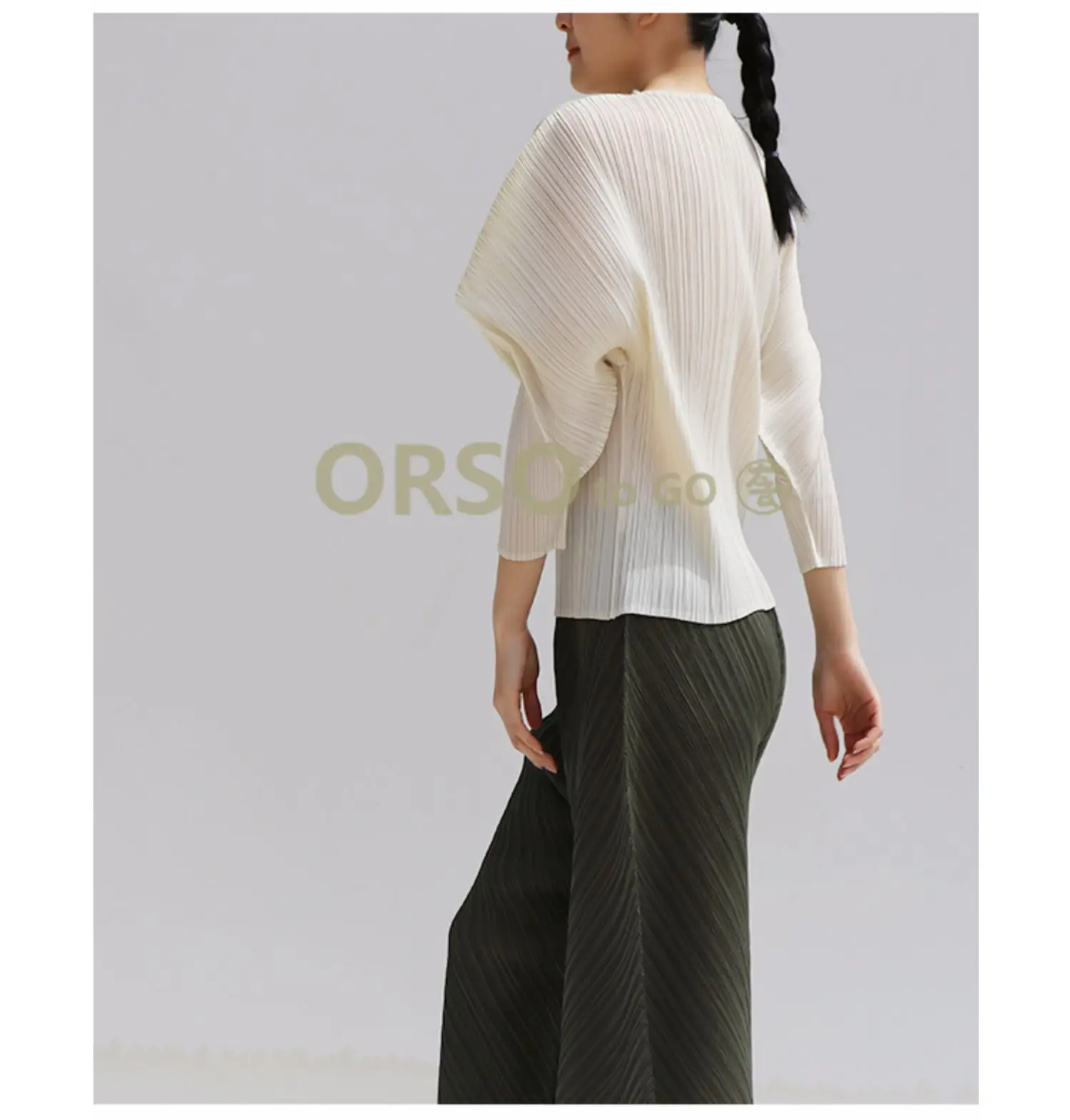 Changpleat летние новые женские свободные футболки Топы Miyak плиссированные Модные Дизайнерские однотонные футболки с круглым вырезом больших размеров женские футболки