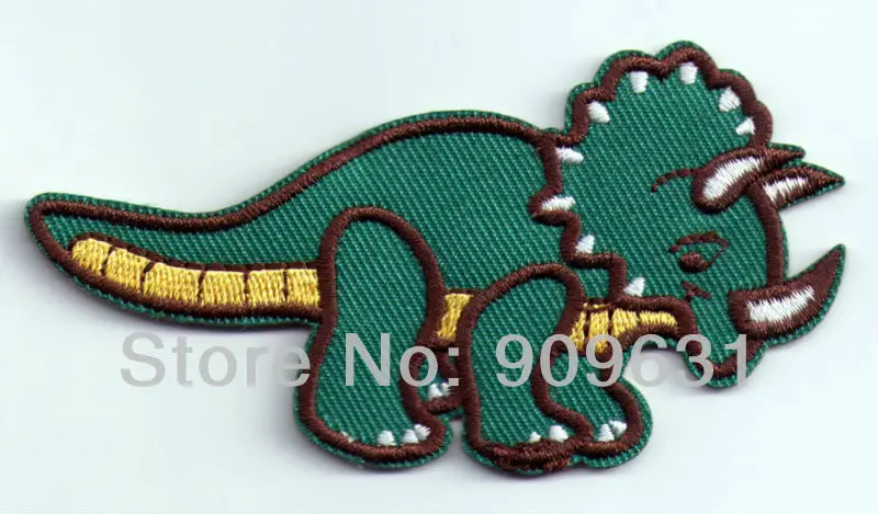 Лидер продаж! Бесплатная доставка аппликация с зеленым динозавром для нанесения