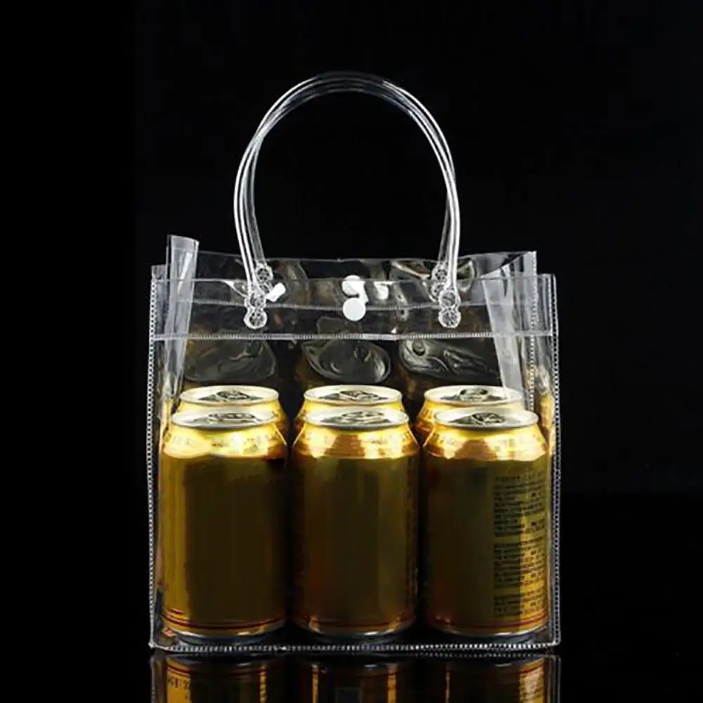 

Clear Tote Shopping Bag Friendly Purse Transparent Handbag PVC Plastic Pouch Portable Food Packaging Easy To Carry Fashion
