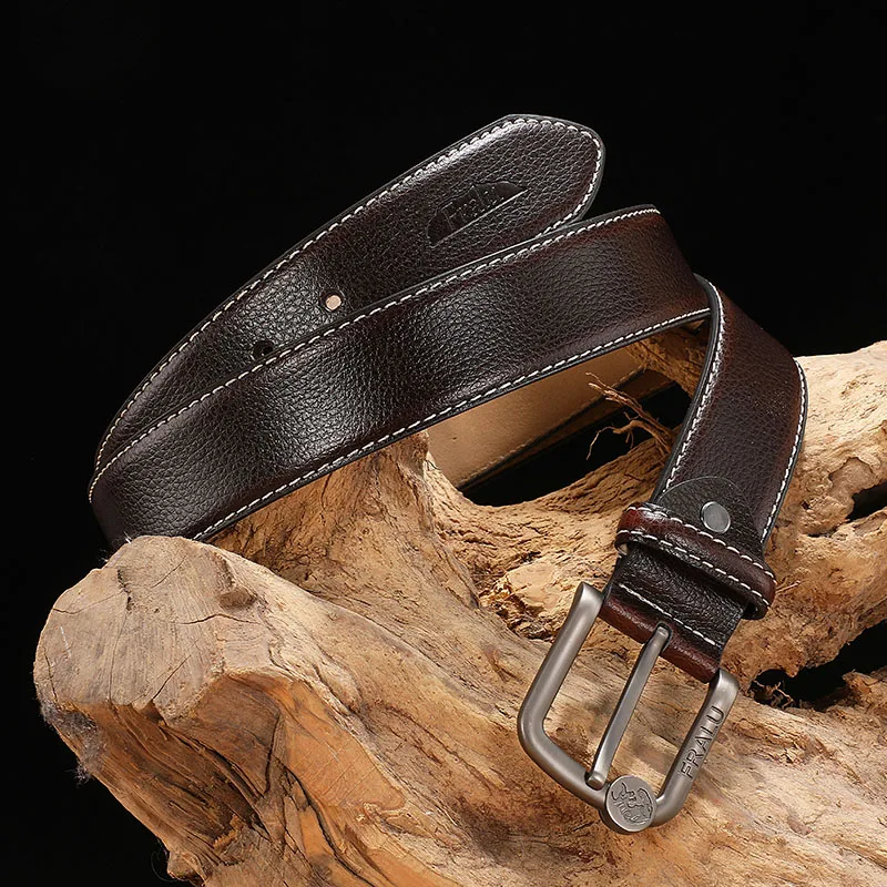 Ремень FRALU из натуральной воловьей кожи для мужчин роскошный модный классический