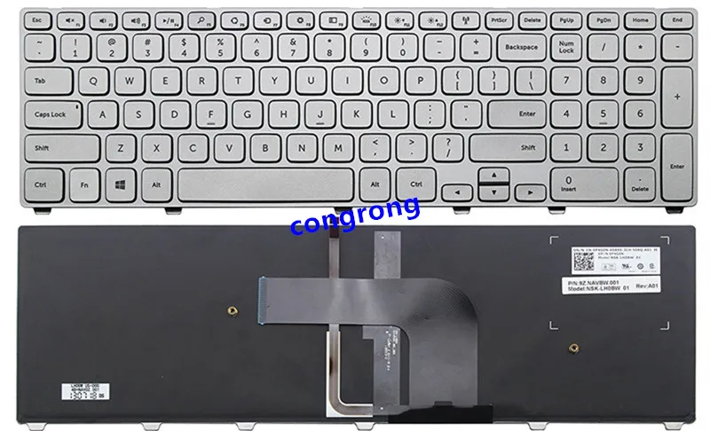 90% новый ноутбук клавиатура для ноутбука Dell Inspiron 17 7000 7737 0XVK13 NSK LH0BW 9Z.NAVBW.00R