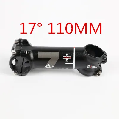 17 degree 110MM Сверхлегкий стержень для шоссейного велосипеда MTB moutain, алюминиевый сплав, стержень для велосипеда icycle, велосипедные стебли 7/17 градусов, 60-110 мм - Цвет: 17 degree 110MM