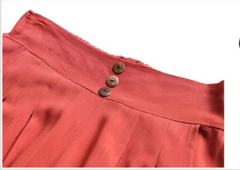 Женские укороченные брюки из хлопка и льна широкие с высокой талией свободные