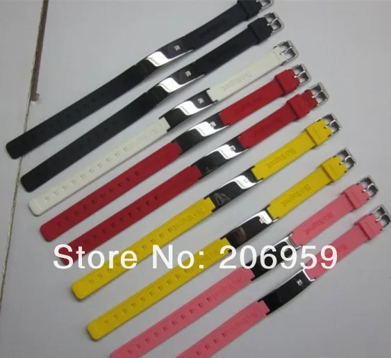 4 in 1 bio magnetic negative ion health bracelet/magnetic silicone sports balance bracelet |