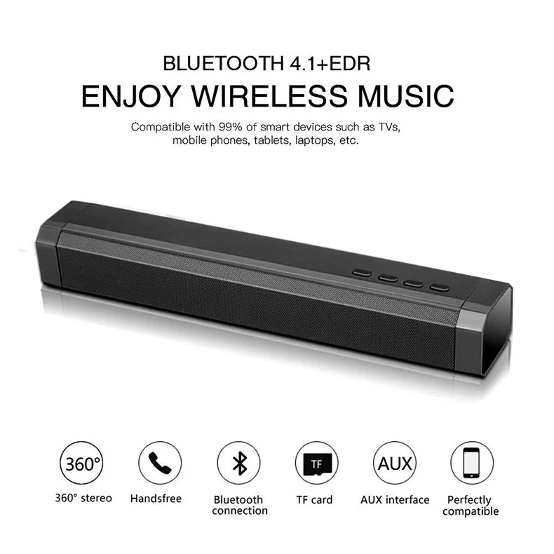 Soundbar Bluetooth проводной беспроводной объемный сабвуфер домашние колонки аудио