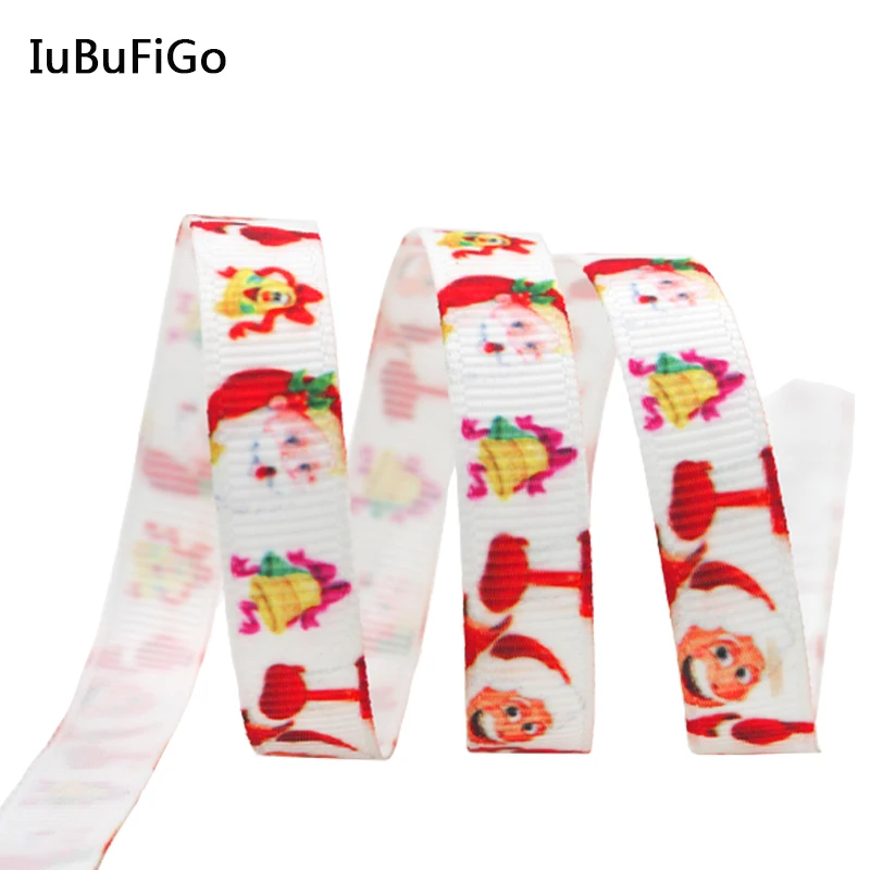 [IuBuFiGo] 3/8 &quot(9 мм) Рождественская лента с Санта Клаусом X'mas Grpsgrain для украшения