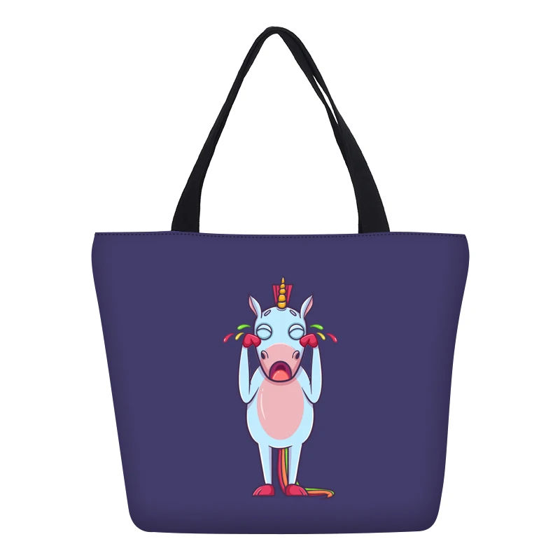 Veevanv дамы 2018 единорог Печать сумочку девушки сумка школа bookbag холст Для женщин