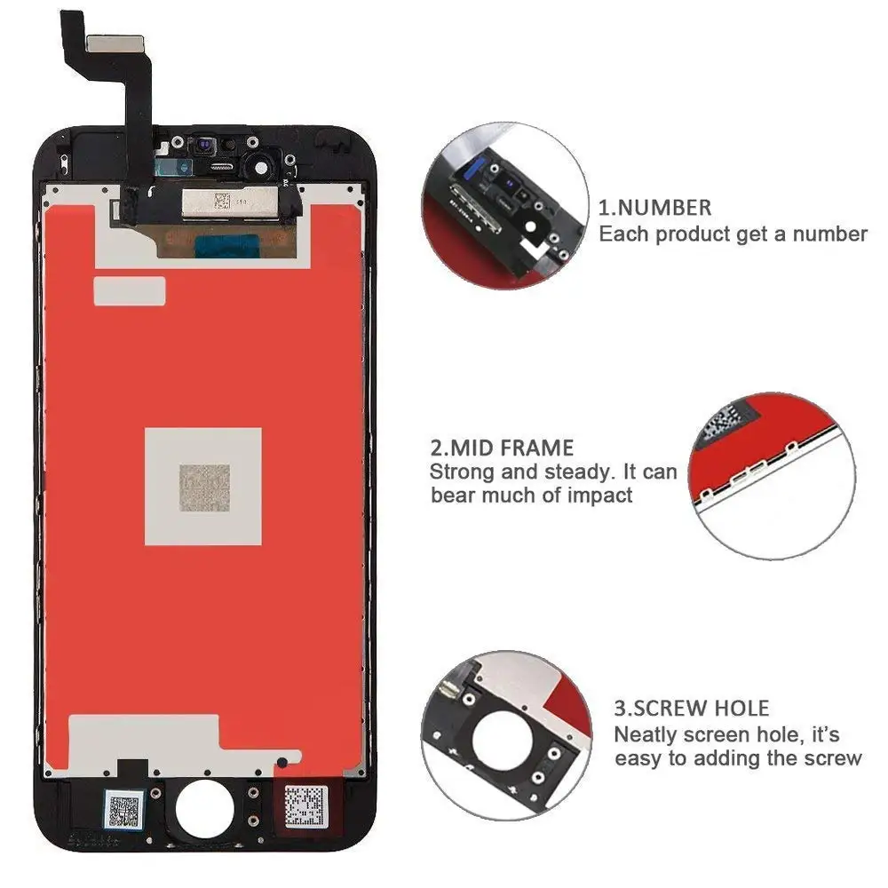 EY BEAR ЖК дисплей Дисплей для iPhone 6 Экран Замена S Сенсорный экран полная сборка с