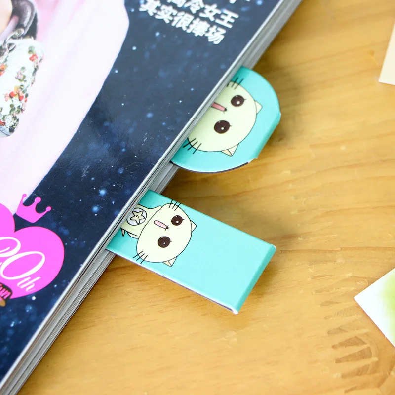 8 шт./компл. симпатичные магнитные закладки в виде животных вкладыши для книг