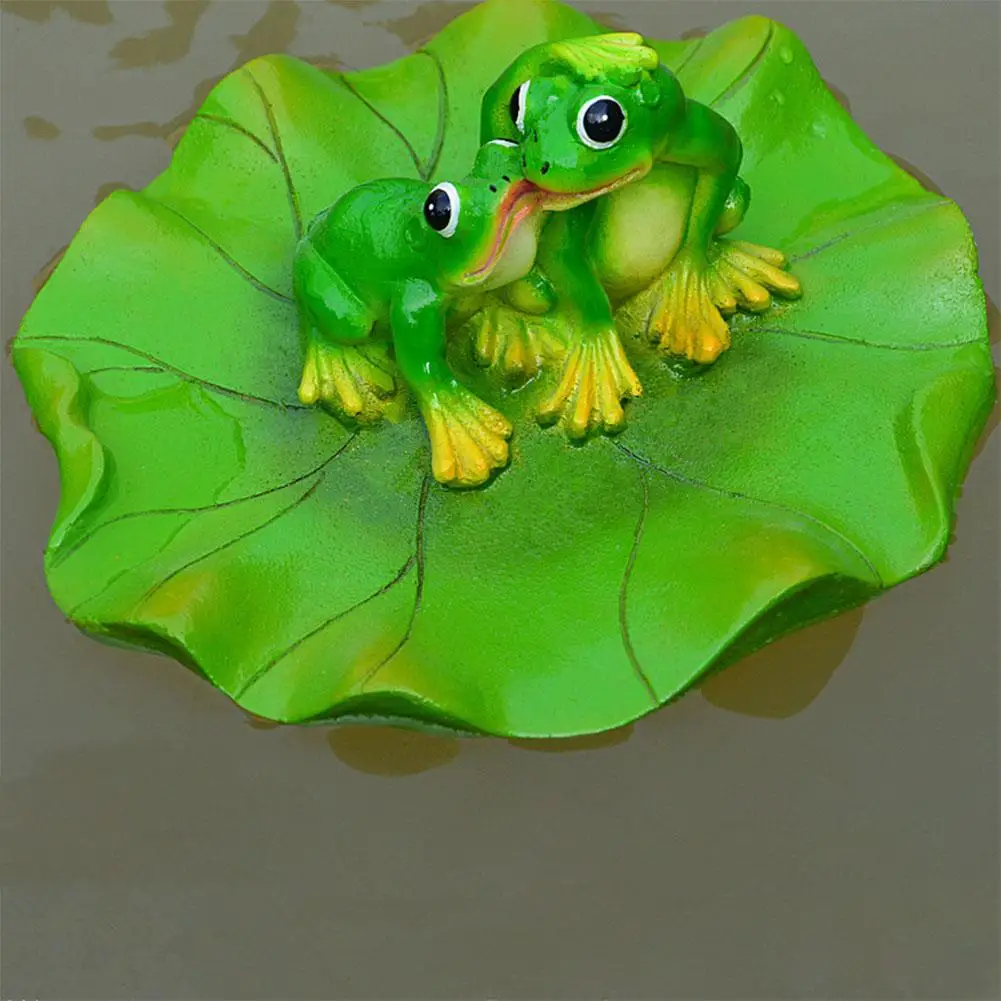 same photo Садовый Солнечный фонтан украшение бассейн пруд вода плавающая лягушка модель Декоративная скульптура орнамент смола игрушка - Цвет: same photo