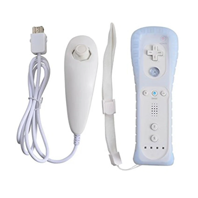 Белый Беспроводной геймпад для nintendo wii с дистанционным управлением без движения плюс+ ДЖОЙСТИК Nunchuck для nintendo wii аксессуары - Цвет: Белый