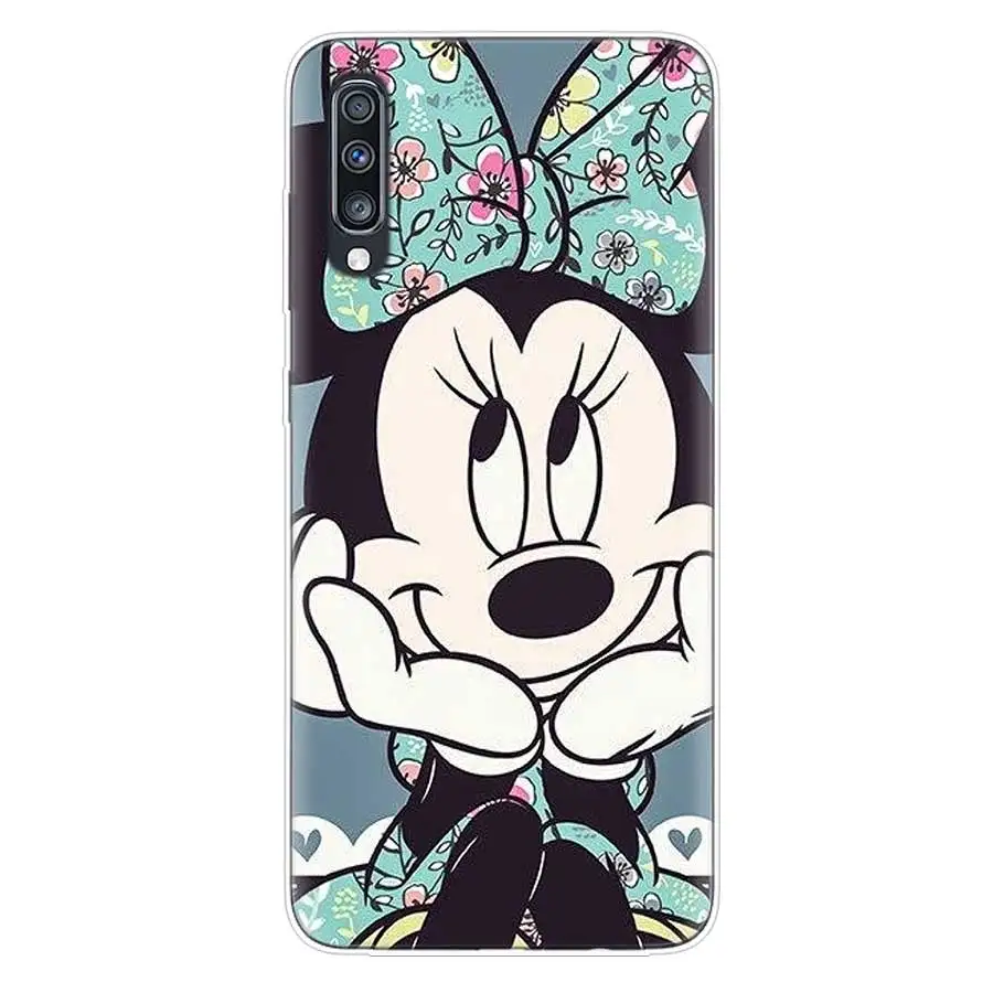 Милый чехол из ТПУ с Минни Маус для девочек Samsung Galaxy S10 Plus S10E A70 A50 A30 M40 M30 M20 A60 A40 A20 A10