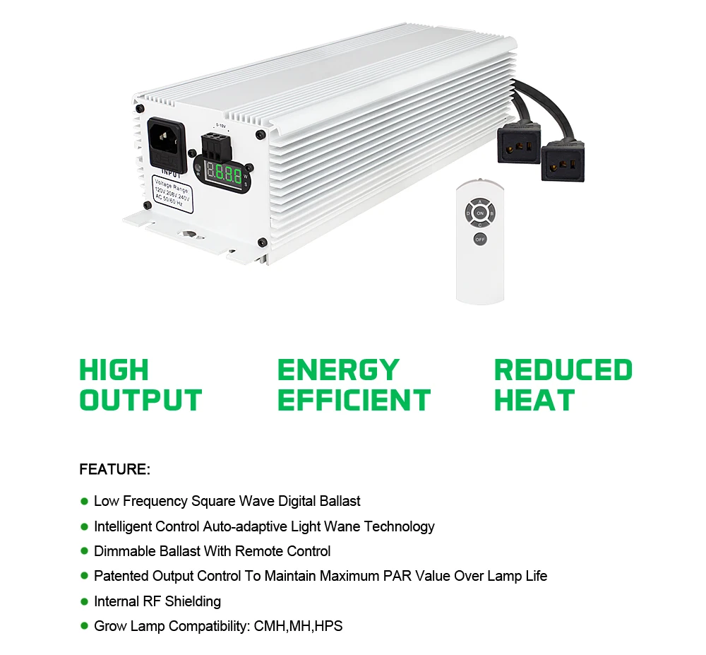 Низкочастотный электронный балласт 2x315W(630 W) CMH/HPS цифровой балласт