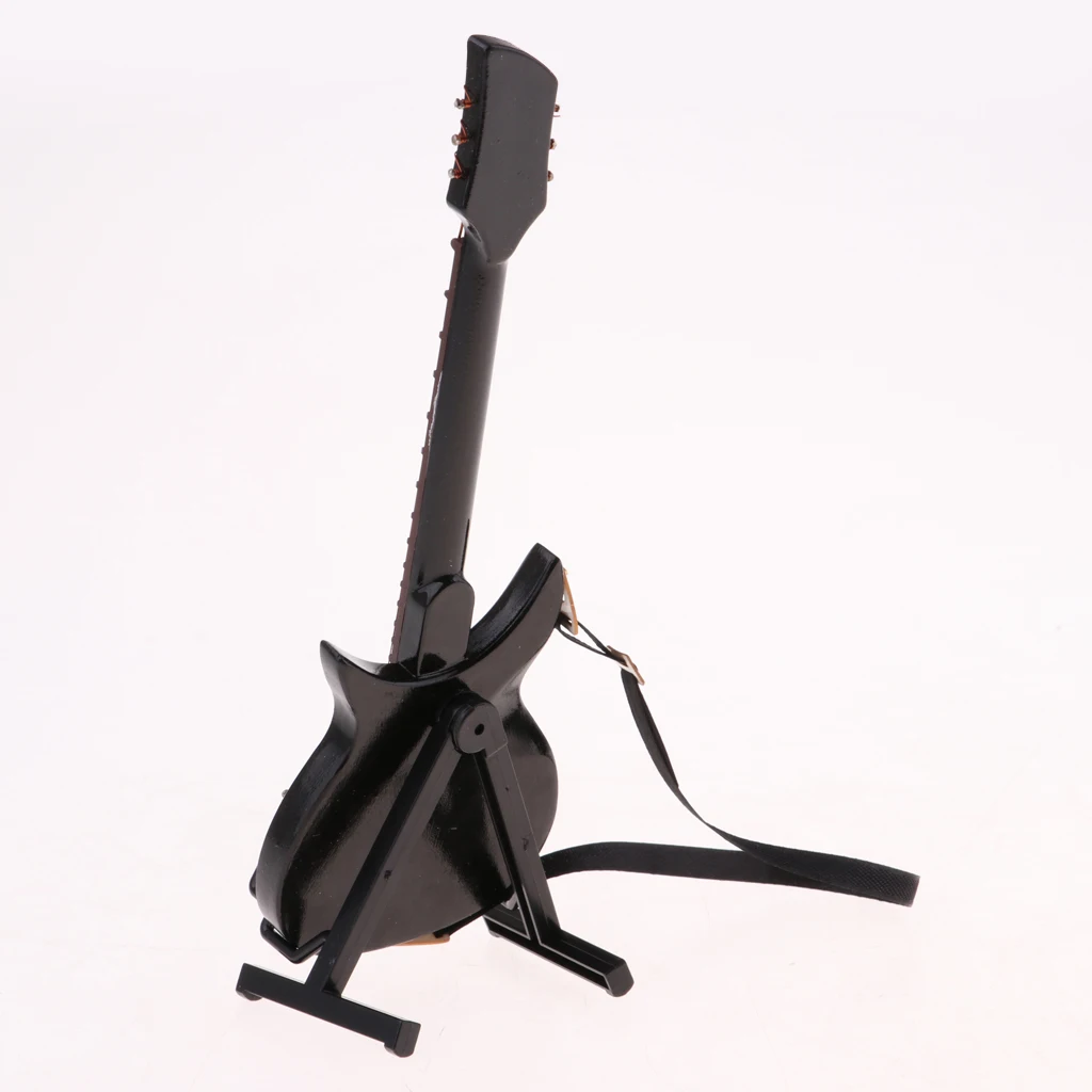 Miniature Musical Instrument Toys Stylish Electric Guitar Model With Display Stand &amp Storage Box 1/6 Scale Decoration Crafts | Игрушки и