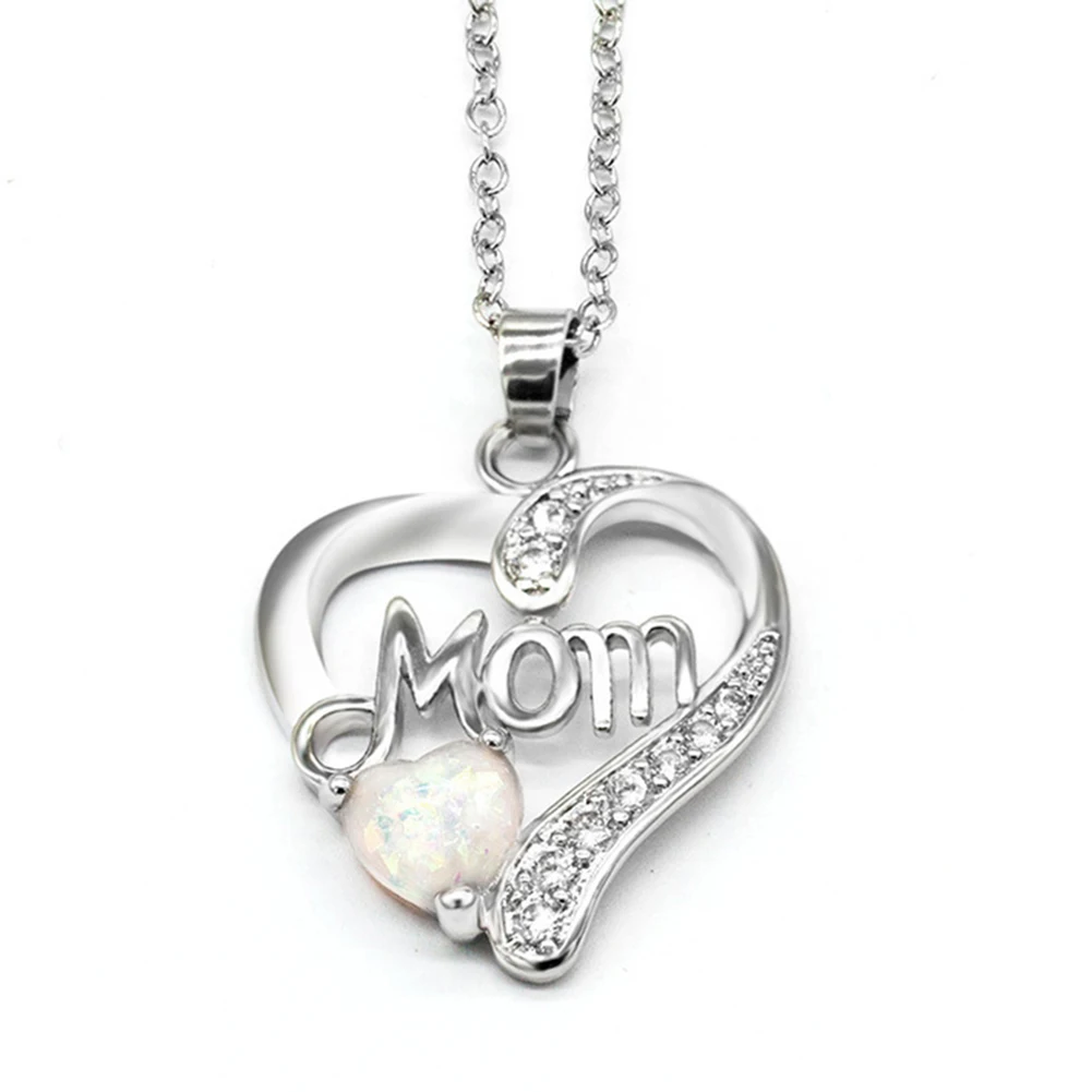 Новое поступление модное ожерелье с подвеской в форме сердца надписью Mom