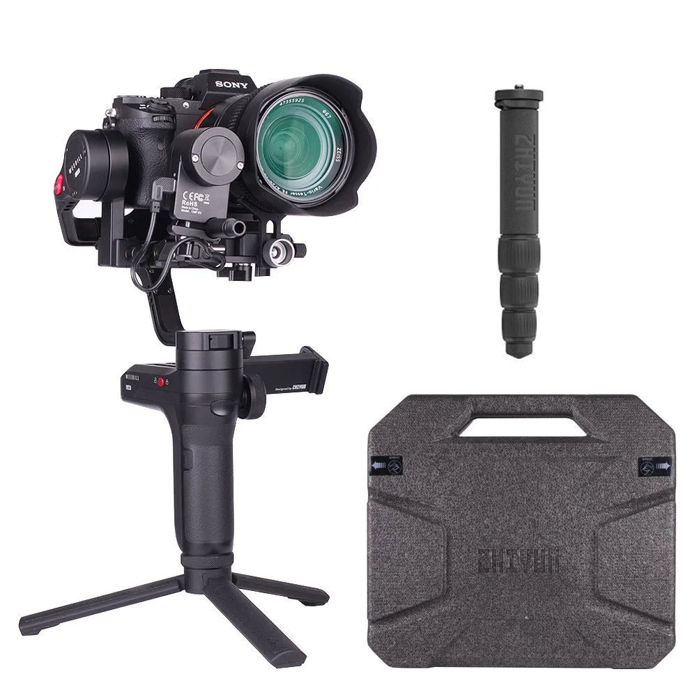 ZHIYUN weebill лаборатории 3-х осевая передача изображения Стабилизатор Для беззеркальных Камера OLED Дисплей портативный монопод с шарнирным замком