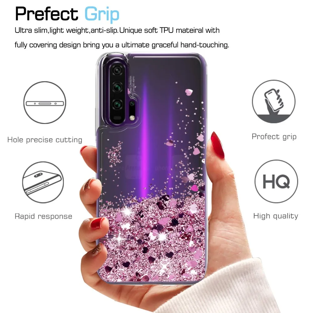 Чехол для huawei Honor 20 Pro с динамическим жидким блеском и зыбучими песками для huawei Honor 20, мягкий ТПУ чехол Slicone
