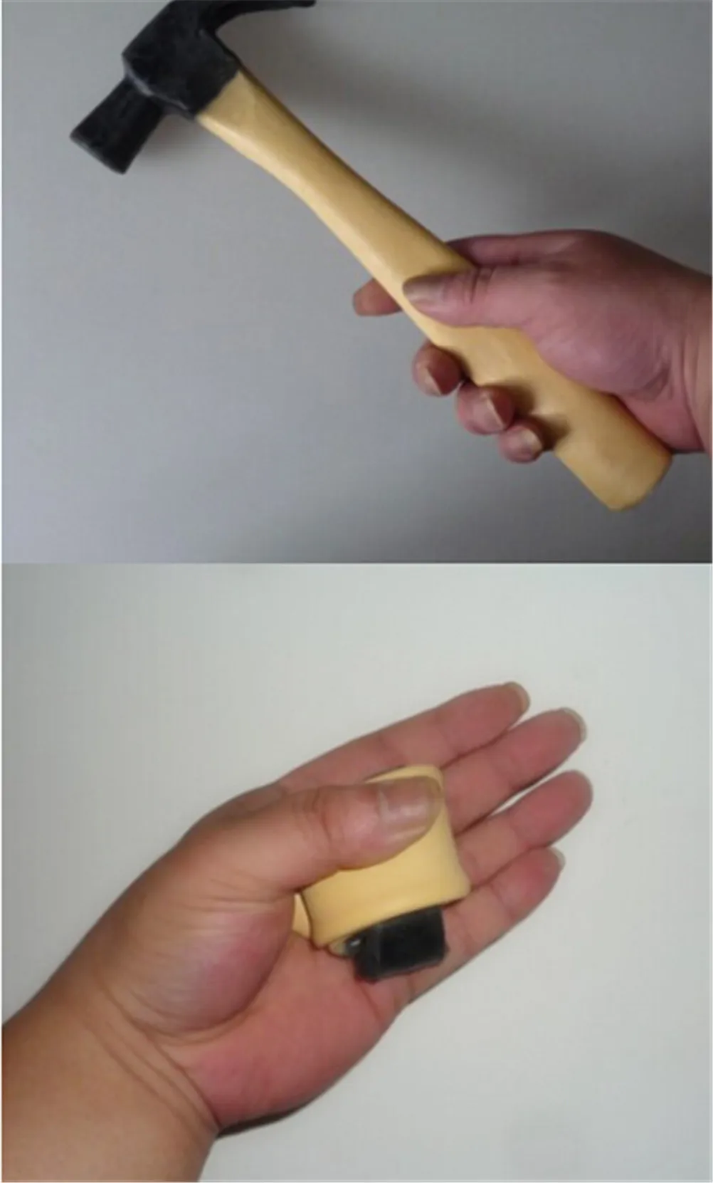 

Crazy Hammer Rubber Hammer Funny Disappearing Hammer Magic Trick Props Toy
