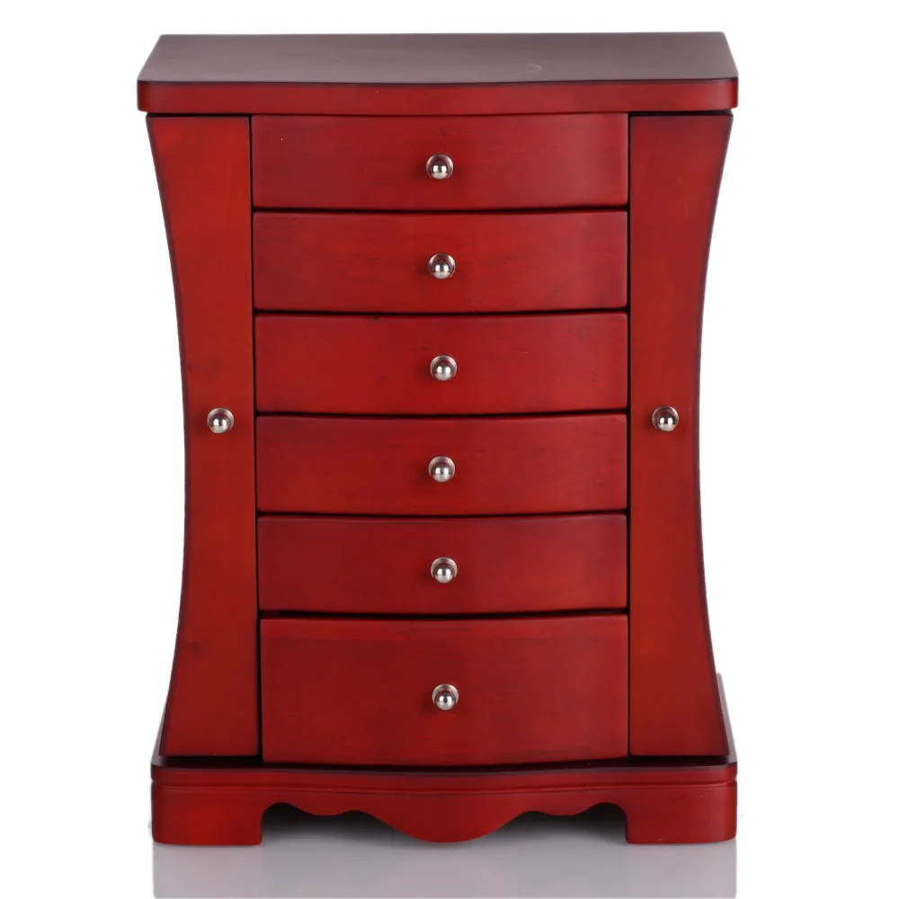 Очень большой зеркальный деревянный ящик для ювелирных изделий ROWLING и упаковка