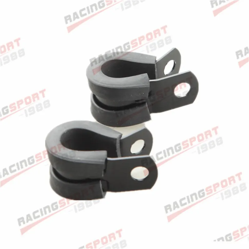 2PCS Aluminum Rubber Cushioned Clamp ID 12.7mm AN 6 Racing Vacuum Black/ red/blue | Автомобили и мотоциклы