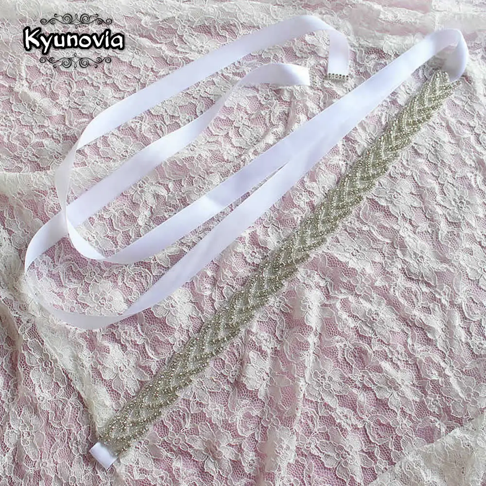 Свадебный пояс с кристаллами Kyunovia со стразами для выпускного вечера свадебный
