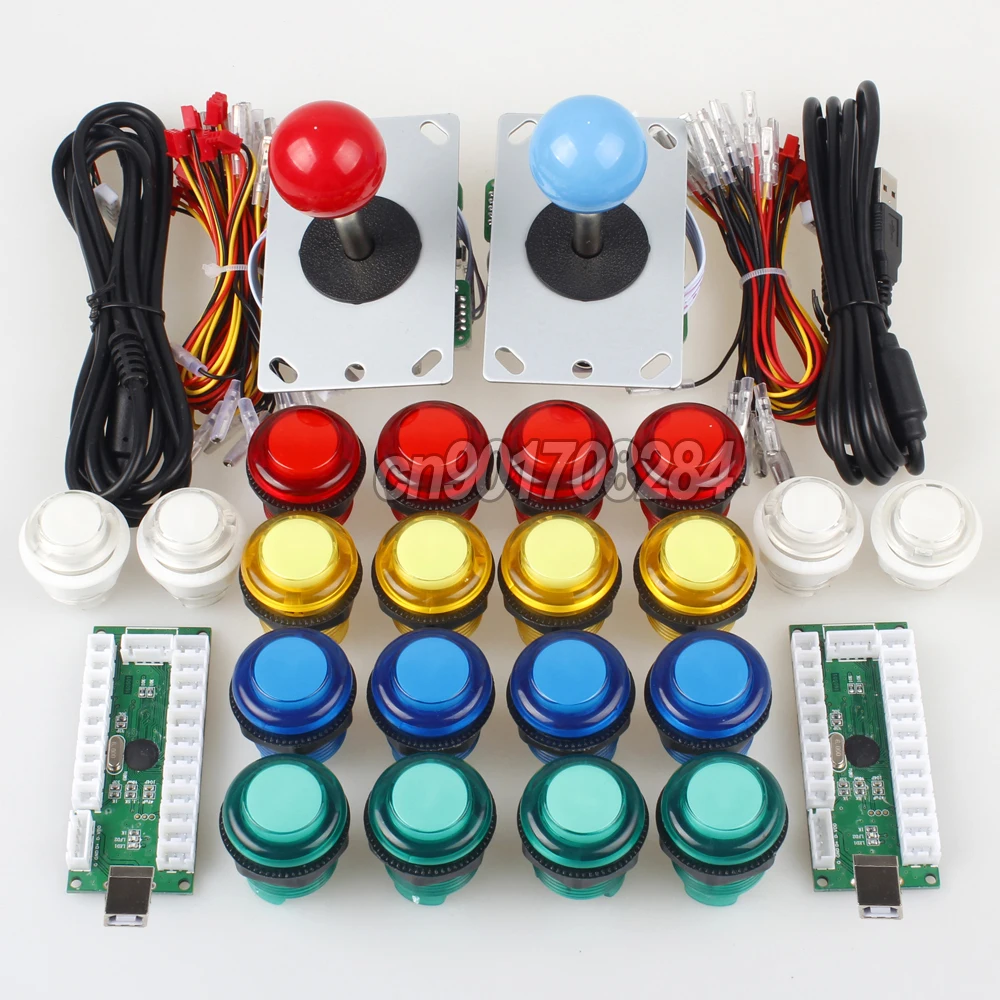 2 игровой аркадный ключ Raspberry Pi 1 3 Project аркадные кнопки 5 В + контактный джойстик