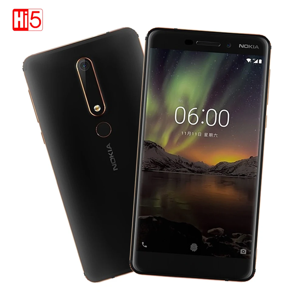 Оригинальный 2018 Nokia 6 2 го второго поколения 4 ГБ 32 ГБ/64 Восьмиядерный процессор