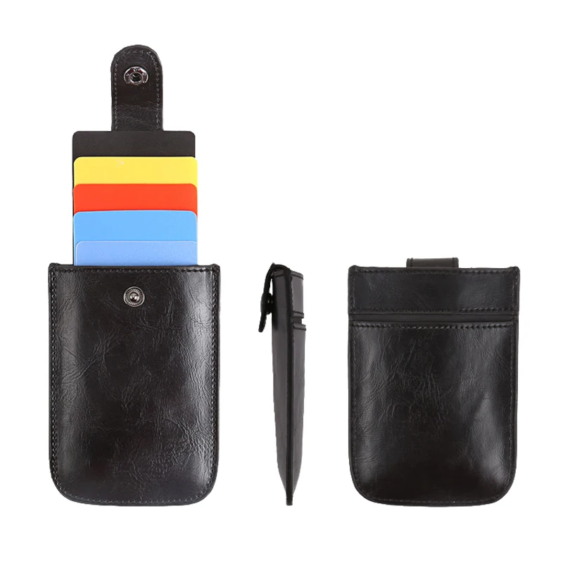25PCS / LOT PU Card Bag Protable RFID Antitheft ID Holder Personalized Change Wallet Anti Scanning | Багаж и сумки