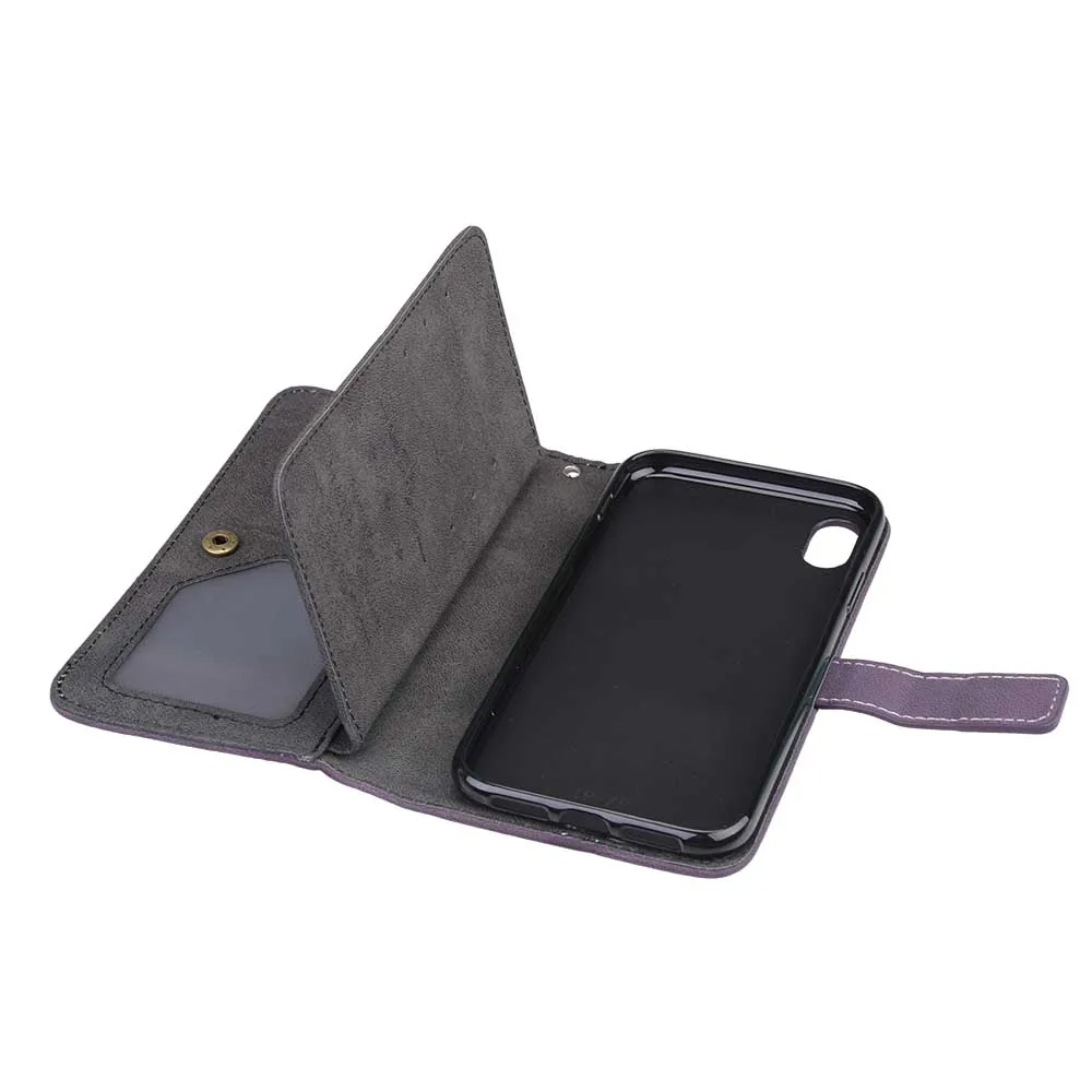 Capa Fundas для iphone XR XS Max 6 6 Plus 6s держатель чехол для iphone 7 8 plus XR XS кожаный чехол для телефона 9 слотов для карт