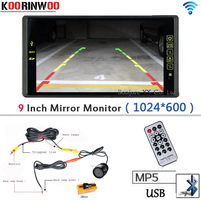 Автомобильный монитор 9 дюймов Bluetooth 1024*600 MP5 FM радио USB/SD слот|monitor auto|car monitorbluetooth mp5 |