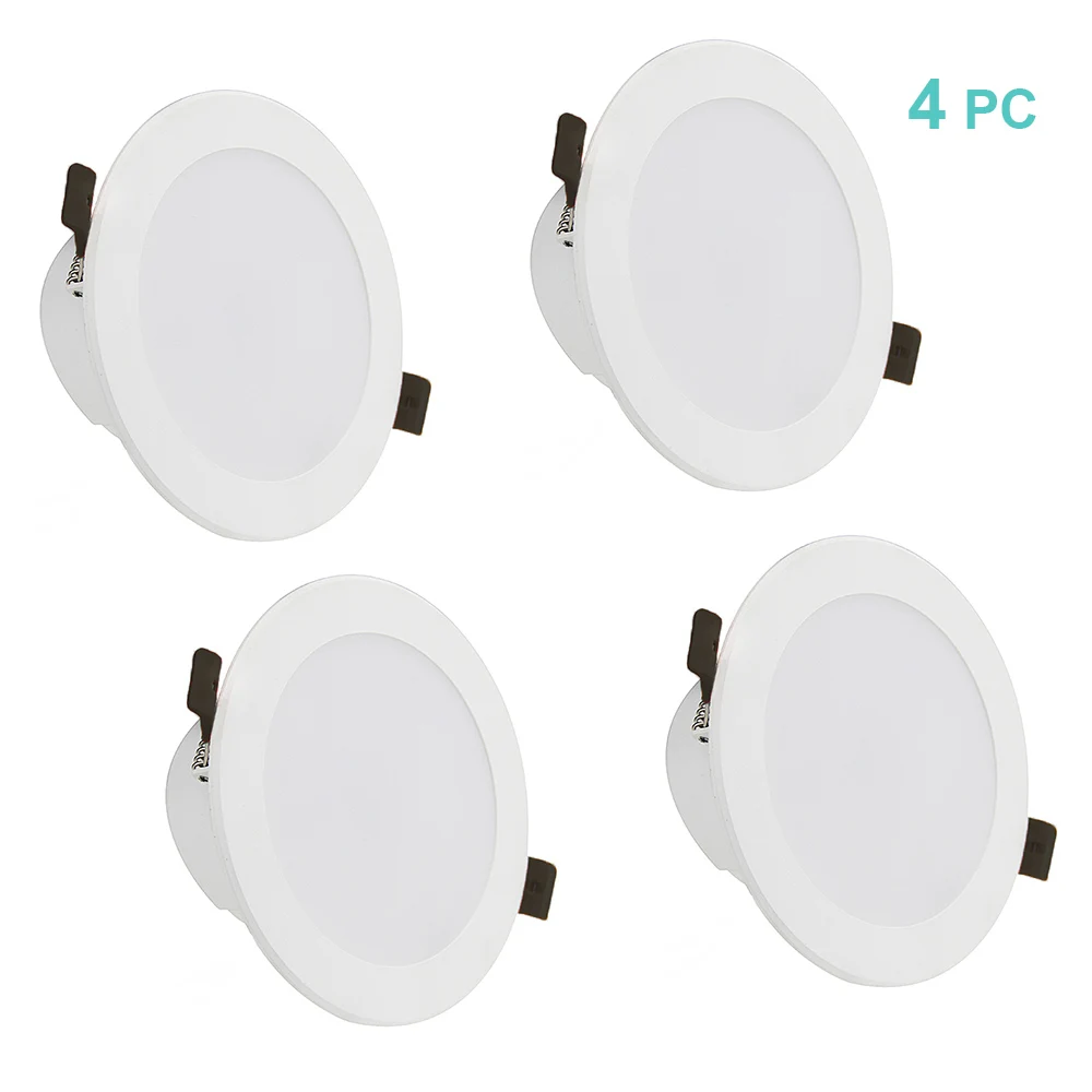White-4pc Умный Голосовое управление 4 дюйма вниз светильник WiFi RGBW 10 Вт поддержка Alexa и Google Home IFTTT Автоматизация управление переключателем таймера светодиодный светильник - Цвет: White-4pc