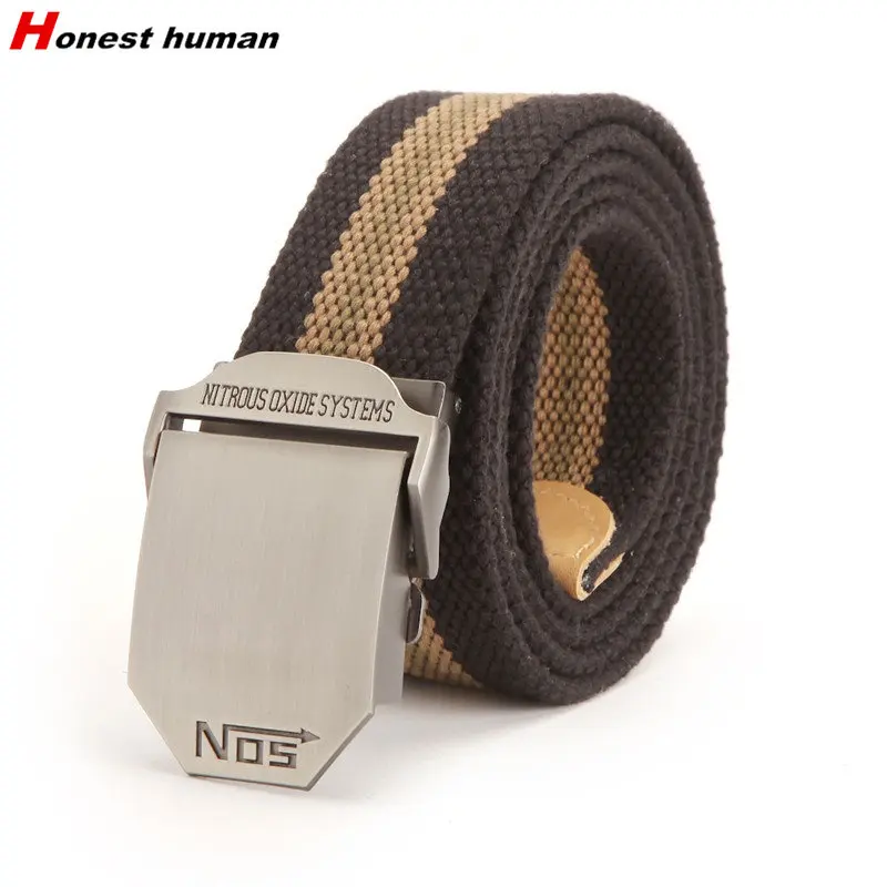 Ремень холщовый в полоску для мужчин и женщин повседневный однотонный пояс