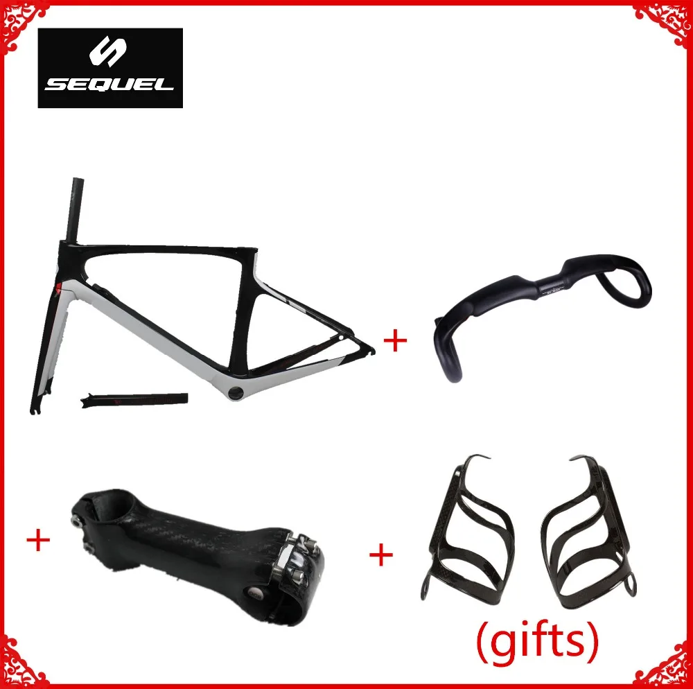 Кадры карбоновый руль 2017 T1100 комплект + основа клетки бутылки китайские