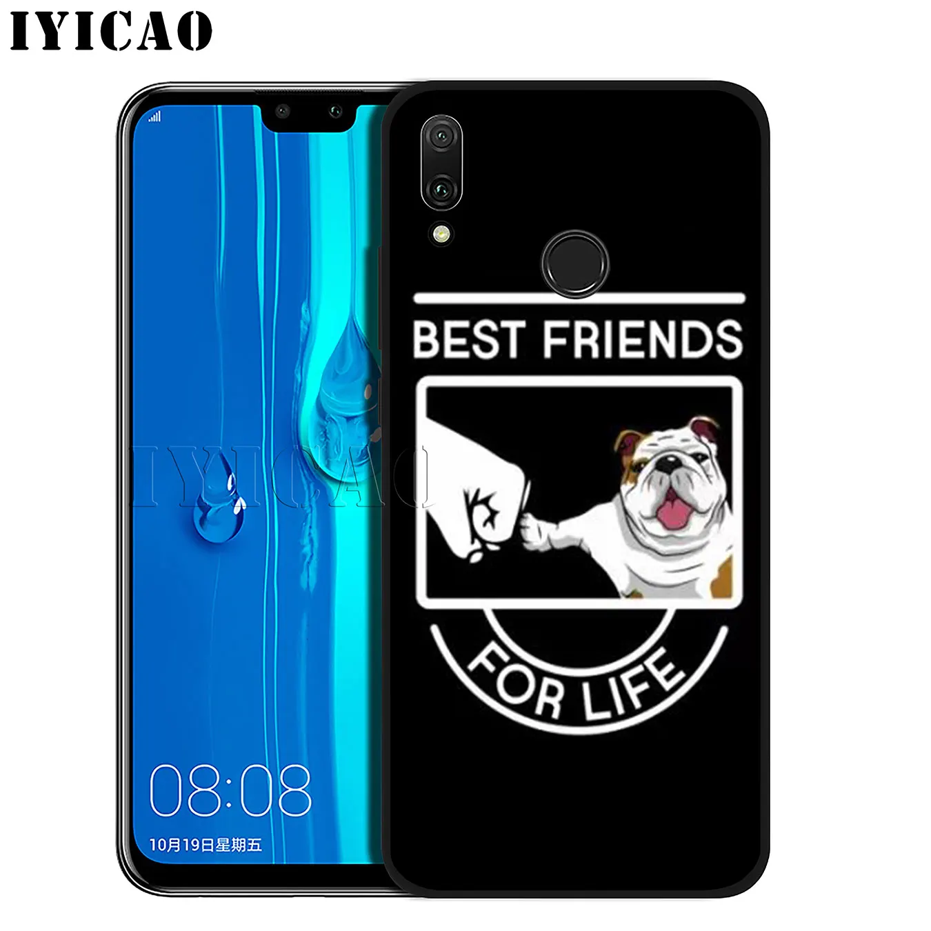 IYICAO Cute dog english bulldog Soft Silicone Phone Case for Huawei Mate 30 20 10 Pro Nova 5I 5T 5 4 4E 3i 3 2i Lite Smart |