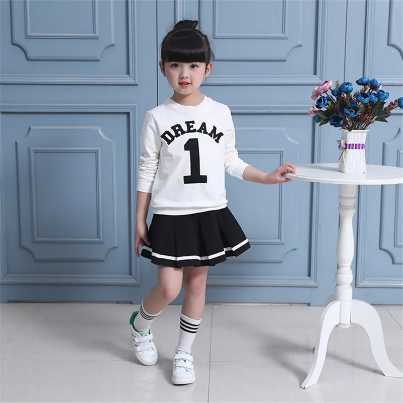 Детское платье для девочек набор Демисезонный Костюмы комплект 2 шт. футболка с