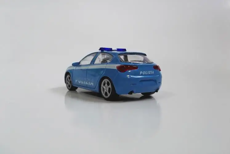 Высокая имитация Alfa Romeo swat cop модель автомобиля, 1:43 сплав автомобиля игрушки, литая металлическая модель, Коллекция игрушечных автомобилей