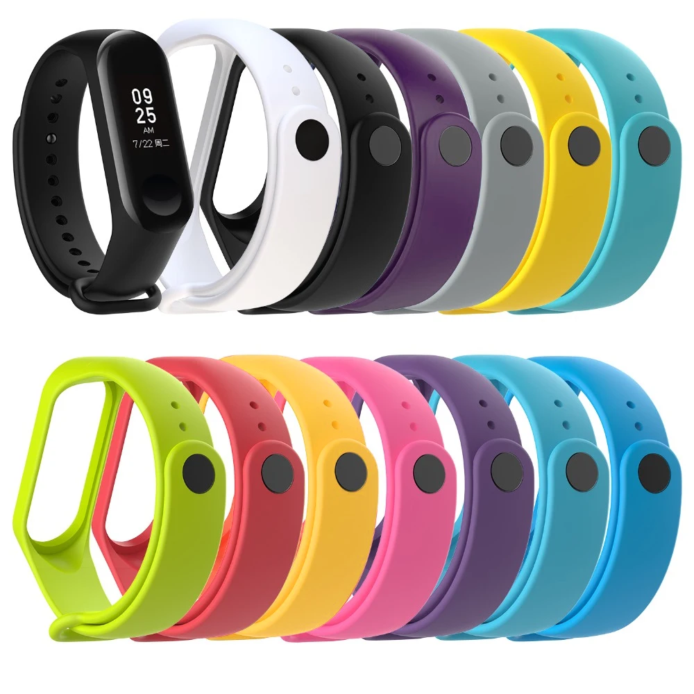 Silicone Mi Band 3 Bracelet Strap Miband Colorful Wristband Replacement Smart For xiaomi Accessories | Электроника