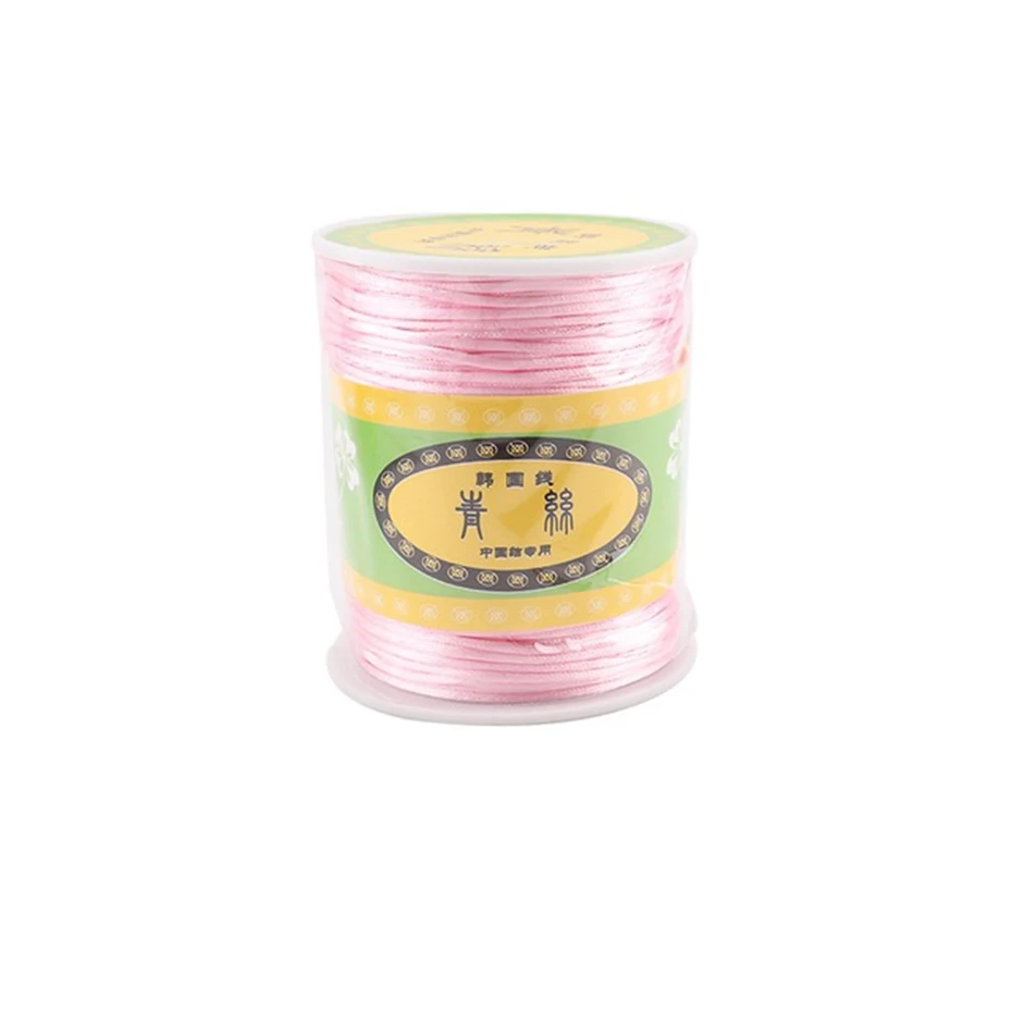 Light Pink 1 шт. 1 мм* 80 м красочные пятнистые Веревки Нейлон Coard Решений DIY соски цепи браслет аксессуары DIY инструмент - Цвет: Light Pink