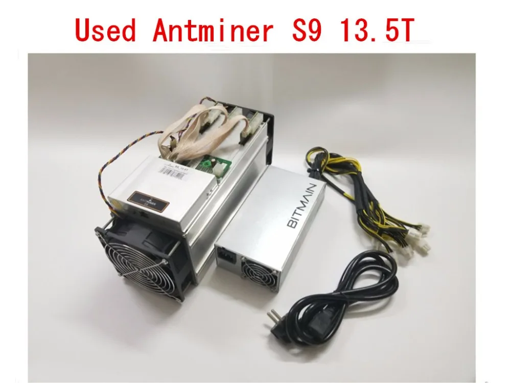 

Майнер AntMiner S9 13,5 T, б/у, с блоком питания, для майнинга биткоинов Asic, BTC, BCH, лучше, чем WhatsMiner M3, M10, T9 +, Ebit, E9, Avalon 841