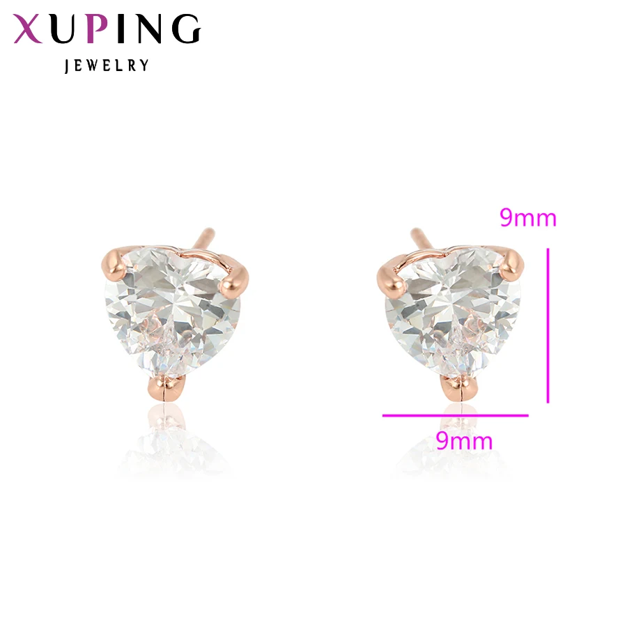 Xuping, модные серьги в форме сердца, дизайн, позолоченное ювелирное изделие, свадебные серьги-гвоздики для женщин, специальный дизайн 21757