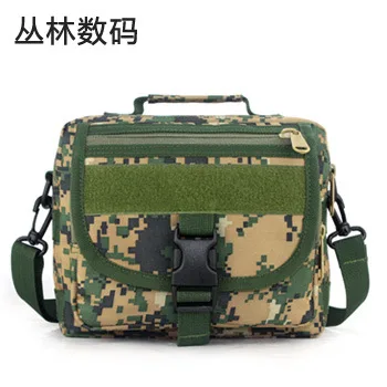 MOLLE горизонтальная армейская Повседневная маленькая ручная сумка и сумка-мессенджер камуфляж A3133 - Цвет: Digital jungle