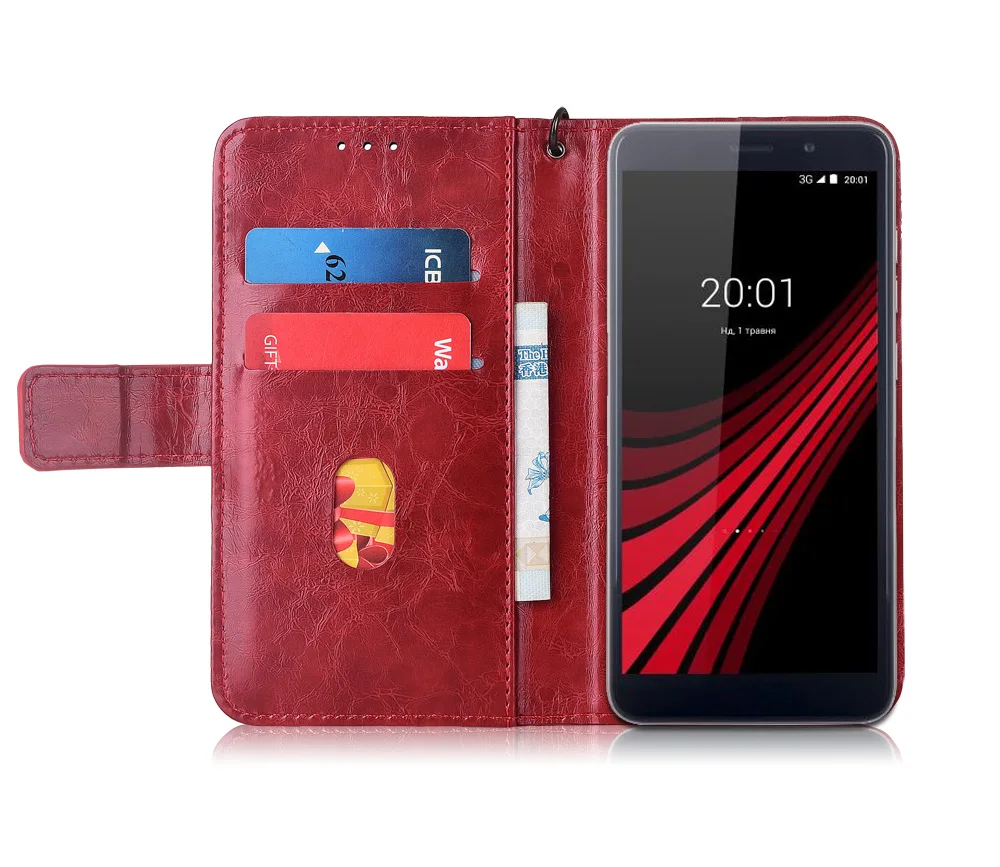 Кожаный чехол-книжка для Ergo V551 Aura Fundas с цветочным принтом 100% специальный