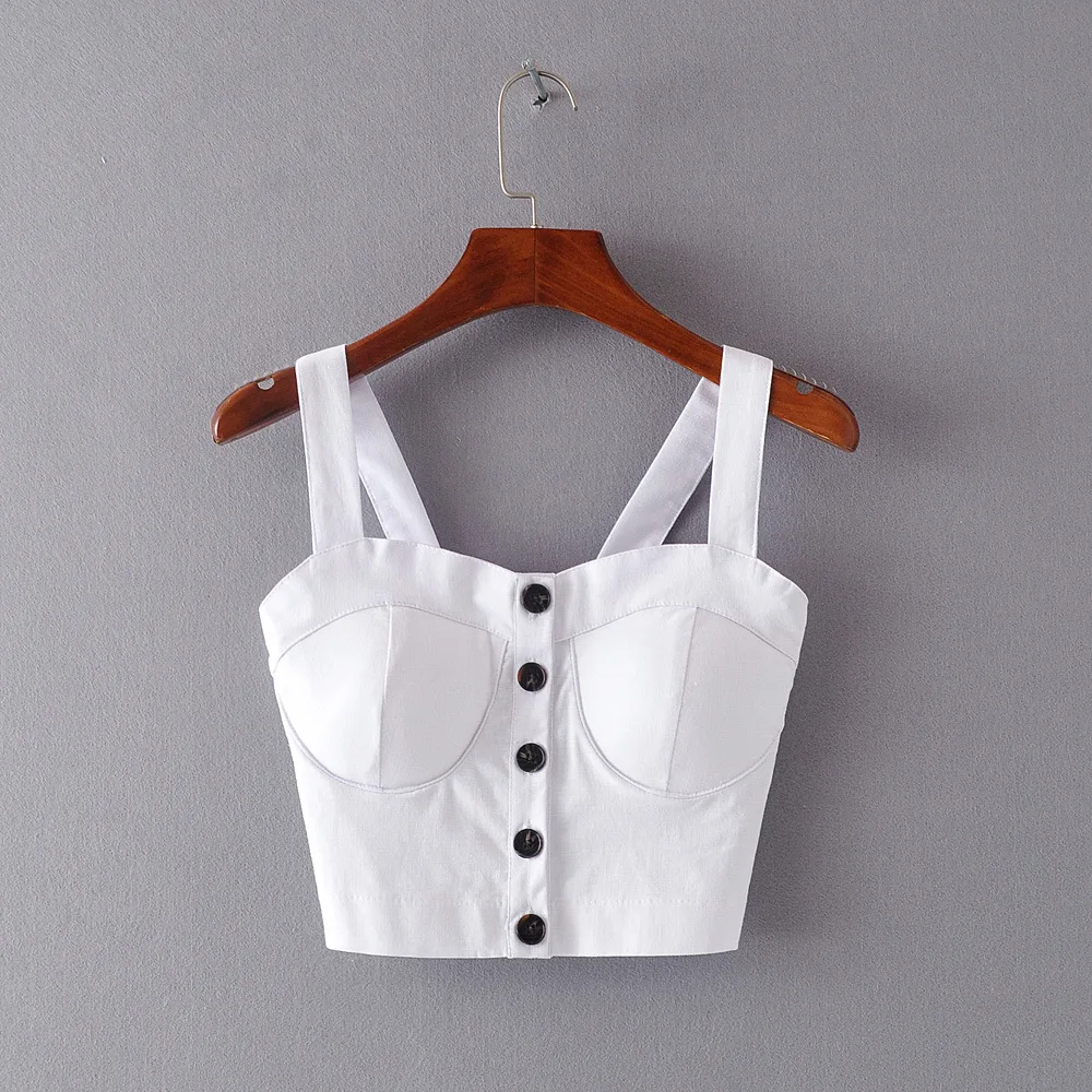 Женский укороченный топ из хлопка и льна майка с v образным вырезом эластичная