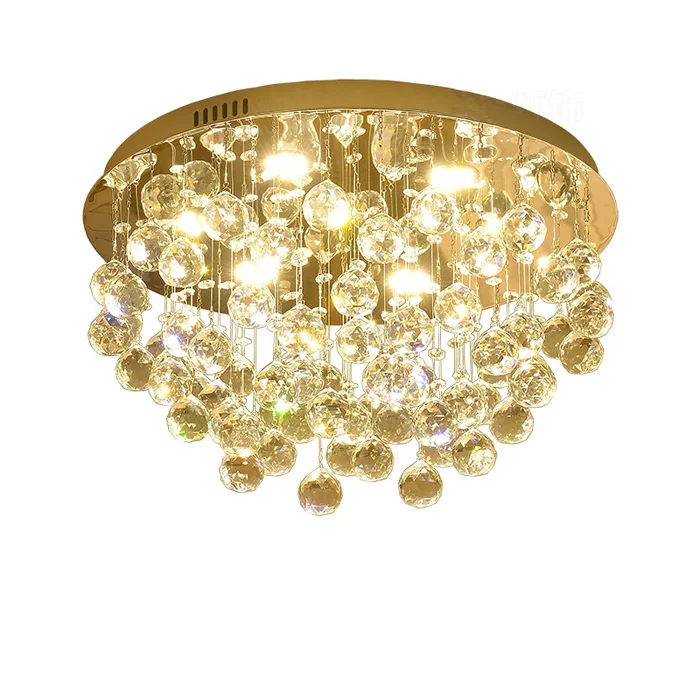 

Modern K9 Crystal Chandelier Round LED Crystal Ceiling Light LED Living Room Light Indoor Lighting Free Shipping