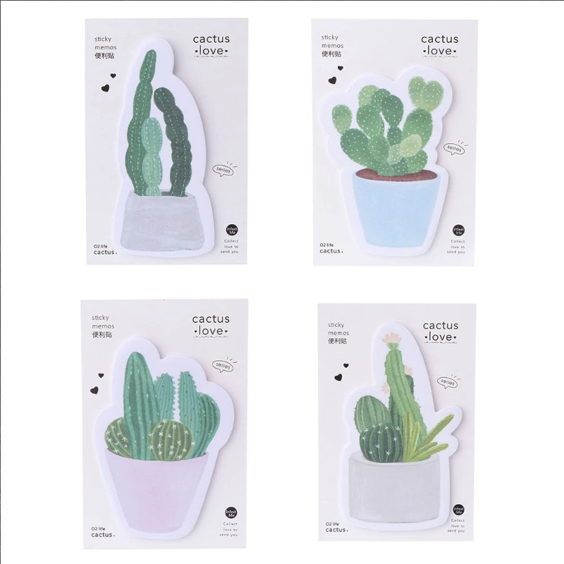 2018 Cactus Дизайн заметки Тетрадь Блокнот Бумага Стикеры канцелярские | Канцтовары
