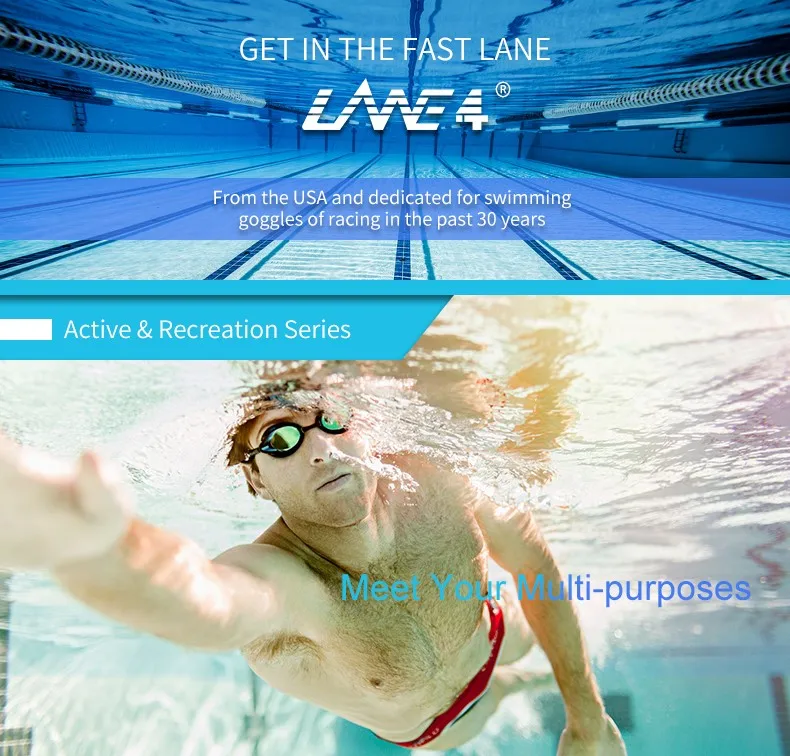 LANE4 плавательные очки Анти-туман УФ Защита водонепроницаемые очки для плавания для женщин мужчин#718 очки